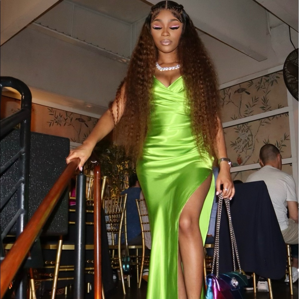 Green Zara dress